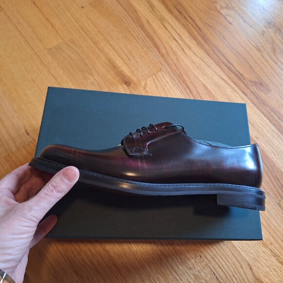 NIB Church's Shannon size 39 Burgundy plaid - Picture 9 of 10